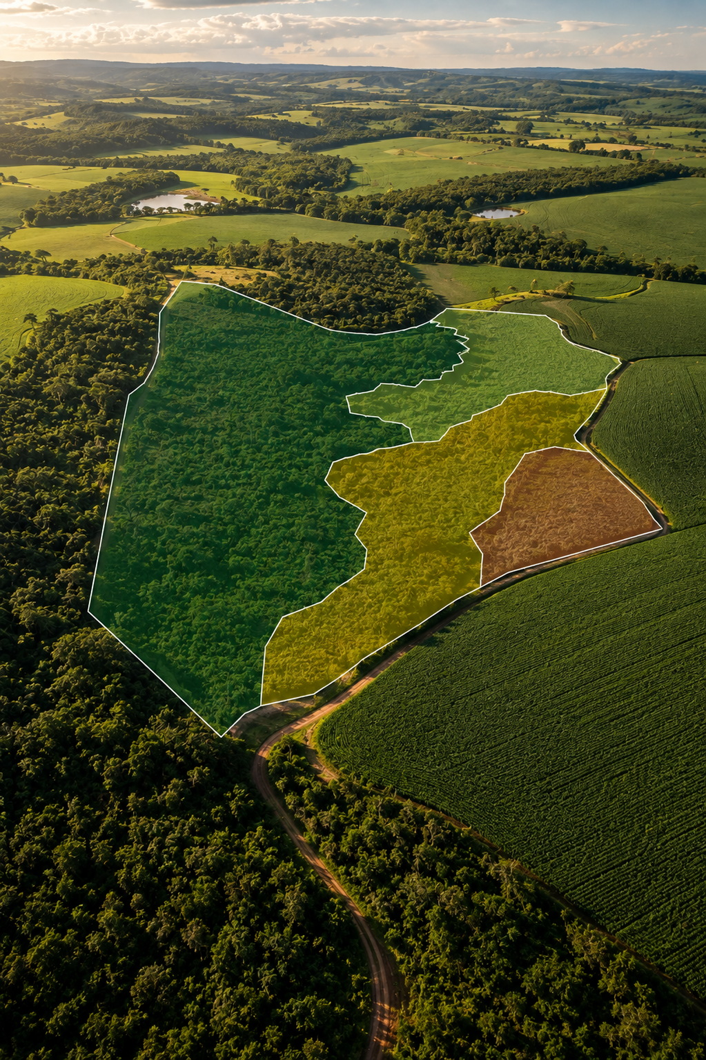 Paisagem rural para geoprocessamento e georreferenciamento